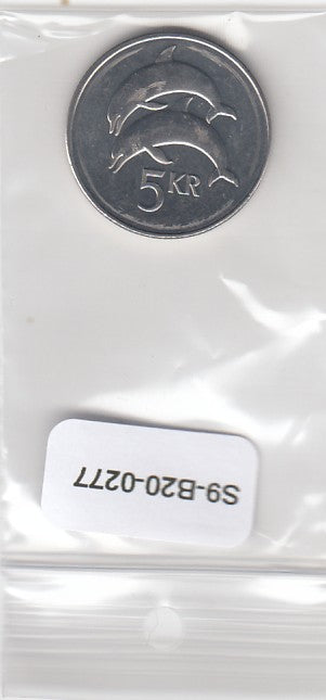 S9-B20-0277 ICELAND 5 Kronur AU 2008 KM29.1a