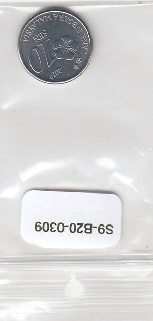 S9-B20-0309-M02 Malaysia 10 Sen UNC 2019 KM202