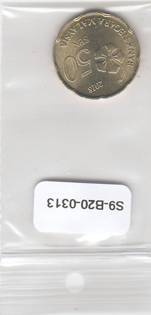 S9-B20-0313-M02 Malaysia 50 Sen UNC 2018 KM204