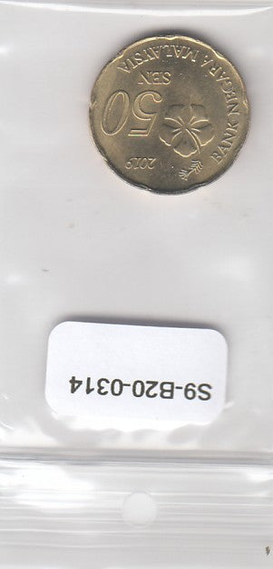 S9-B20-0314-M02 Malaysia 50 Sen UNC 2019 KM204