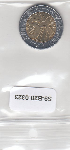 S9-B20-0323-M02 Peru 5 Soles UNC 2016 KM402