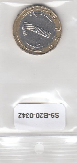 S9-B20-0342 Bulgarije 1 lev VF 2002 KM254