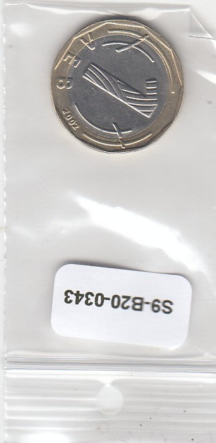 S9-B20-0343 Bulgaria 1 lev VF 2002 KM254
