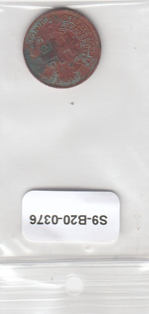 S9-B20-0376 French Equatorial Africa 50 Centimes VG 1943 KM1a