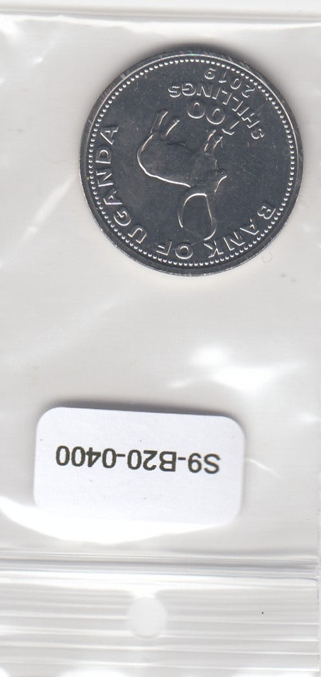 S9-B20-0400-M10 Uganda 100 Shillings UNC 2019 KM57a