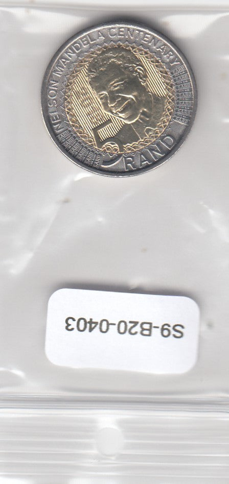 S9-B20-0403-M06 South Africa 5 Rand UNC 2018 KM680   Nelson Mandela Centenary