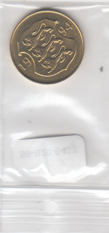 S9-B20-0433-M30 Estonia 5 Krooni UNC 1994 KM30   75th A. Estonian Bank