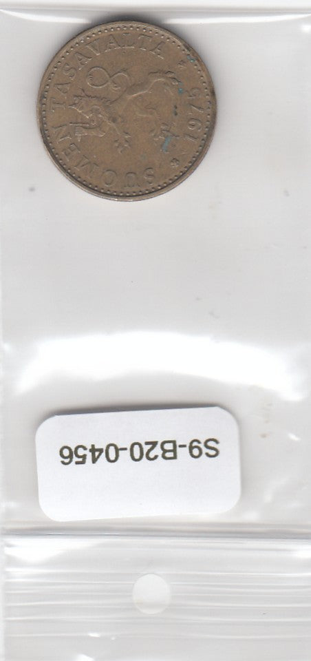 S9-B20-0456 Finland 20 Pennia VF 1975 KM47 S