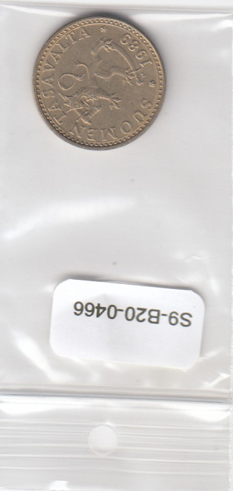 S9-B20-0466 Finland 20 Pennia VF/XF 1989 KM47 M