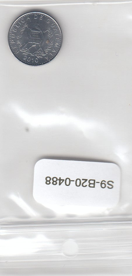 S9-B20-0488 Guatemala 5 Centavos UNC 2010 KM276.6a