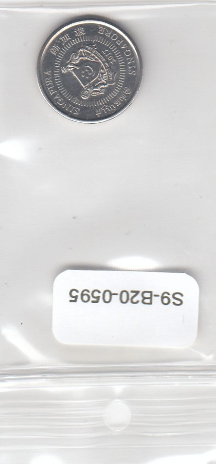 S9-B20-0595-M03 Singapore 10 Cents UNC 2017 KM346