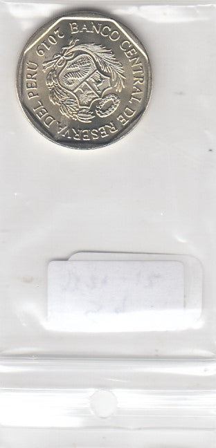 S9-B21-0012-M12 Peru 1 Sol UNC 2019 KM419   Mountain Cat