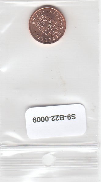 S9-B22-0009-M48 Latvia 1 Santims UNC 2008 KM15