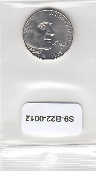 S9-B22-0012-M48 USA 5 Cent UNC 2005 KM368 P Westward Journey, Bison