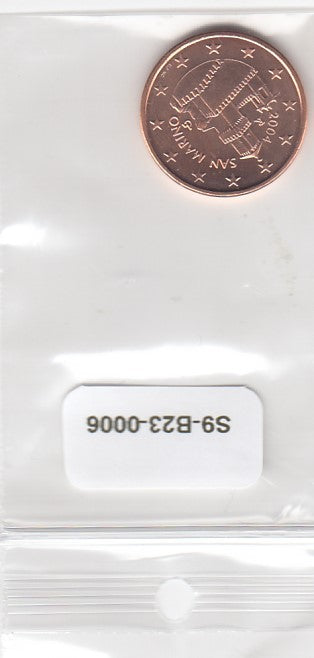 S9-B23-0006-M29 San Marino 5 Cent UNC 2004 KM442
