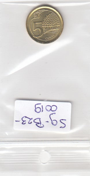 S9-B23-0019-M06 Singapore 5 cent VF 2017 KM345