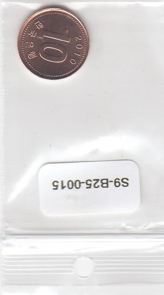S9-B25-0015-M47 Korea 10 Won UNC 2010 KM103