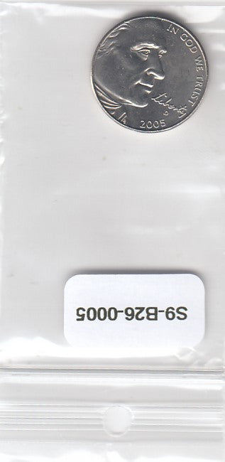 S9-B26-0005-M48 USA 5 Cents UNC 2005 KM368 D Bison