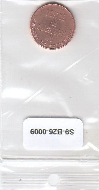 S9-B26-0009-M32 Panama 1 Centesimo UNC 2001 KM125