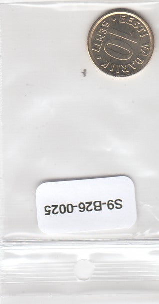 S9-B26-0025-M44 Estonia 10 Senti UNC 2008 KM22