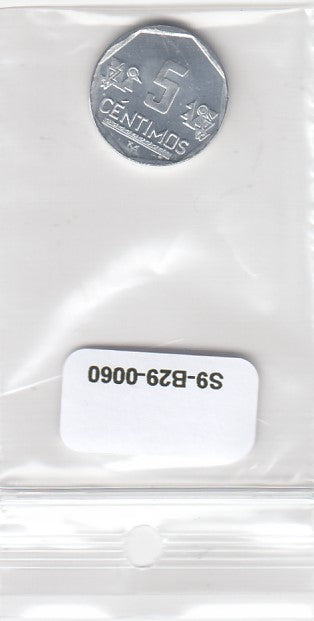 S9-B29-0060-M34 Peru 5 Centimos UNC 2007 KM304.4a
